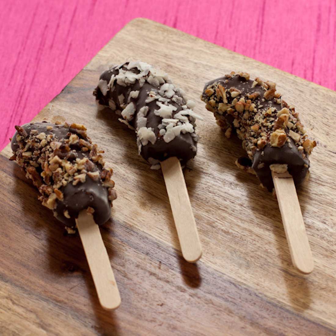 Chocolate-Covered Frozen Banana Pops Recipe | Dr. Heather Tick MD