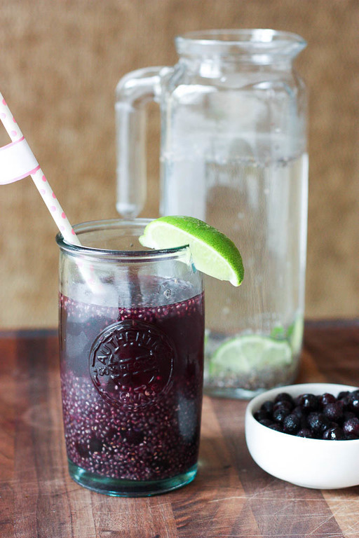 Healthy Chia Seed Recipes - Blueberry Chia Fresca