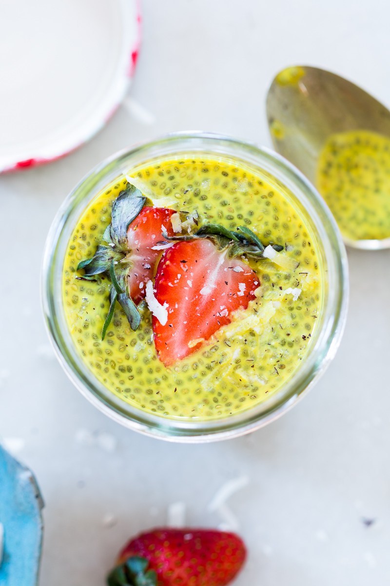 Healthy Chia Seed Recipes - Golden Milk Chia Pudding