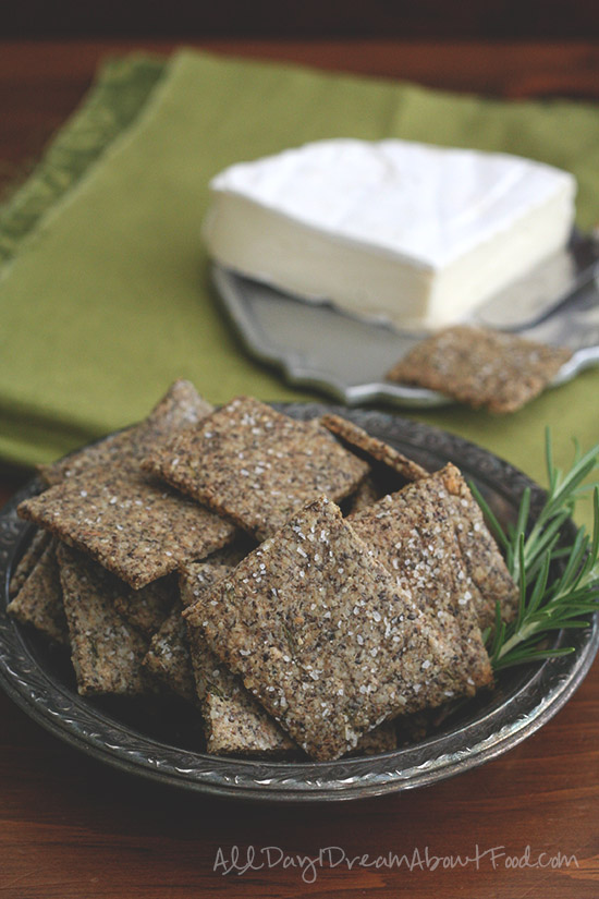 Healthy Chia Seed Recipes - Rosemary Parm Chia Crackers